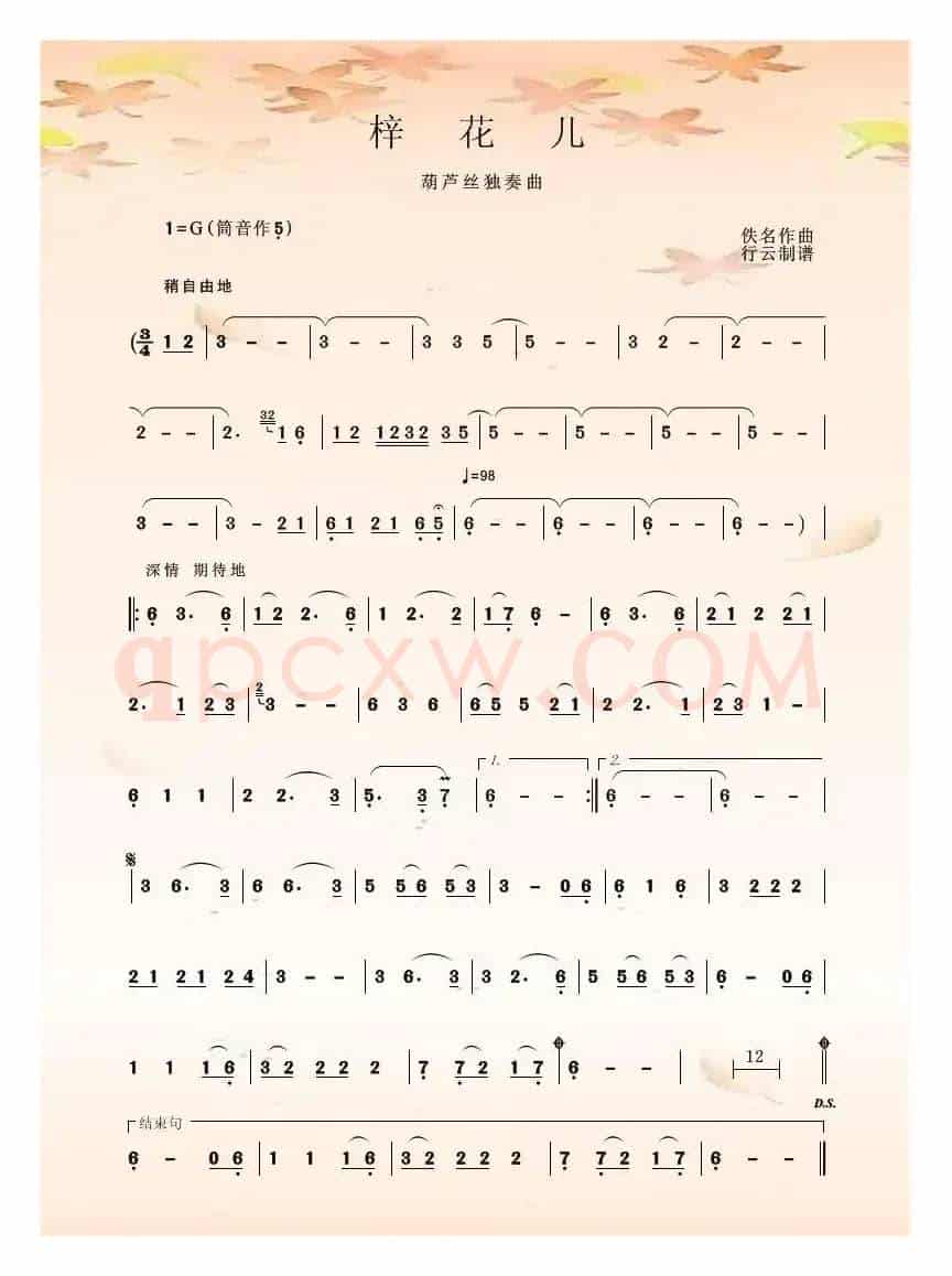 梓花儿（葫芦丝独奏）