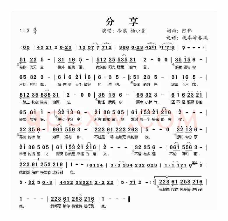 分享（陈伟词曲）