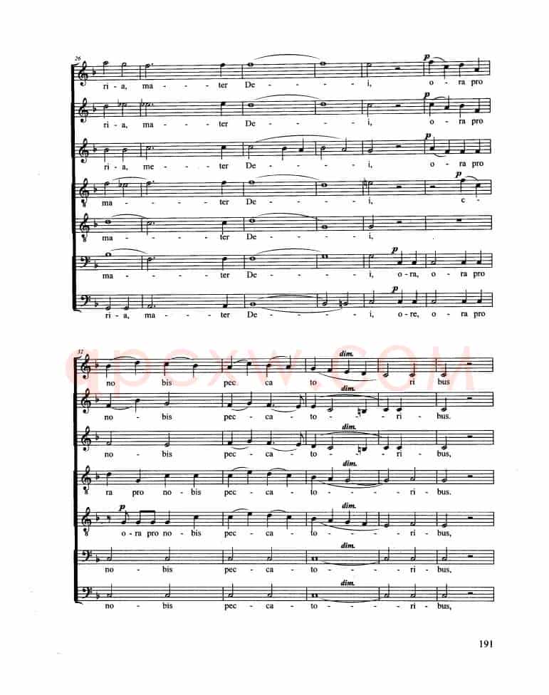 Ave Maria（合唱 正谱）