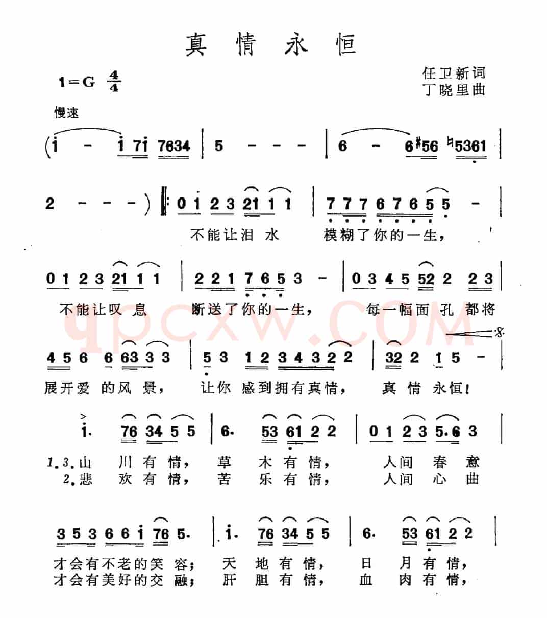 真情永恒（任卫新词 丁晓里曲）