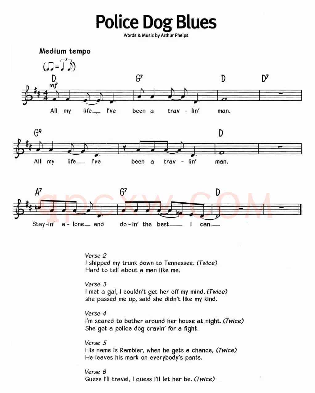 蓝调音乐：Police Dog Blues