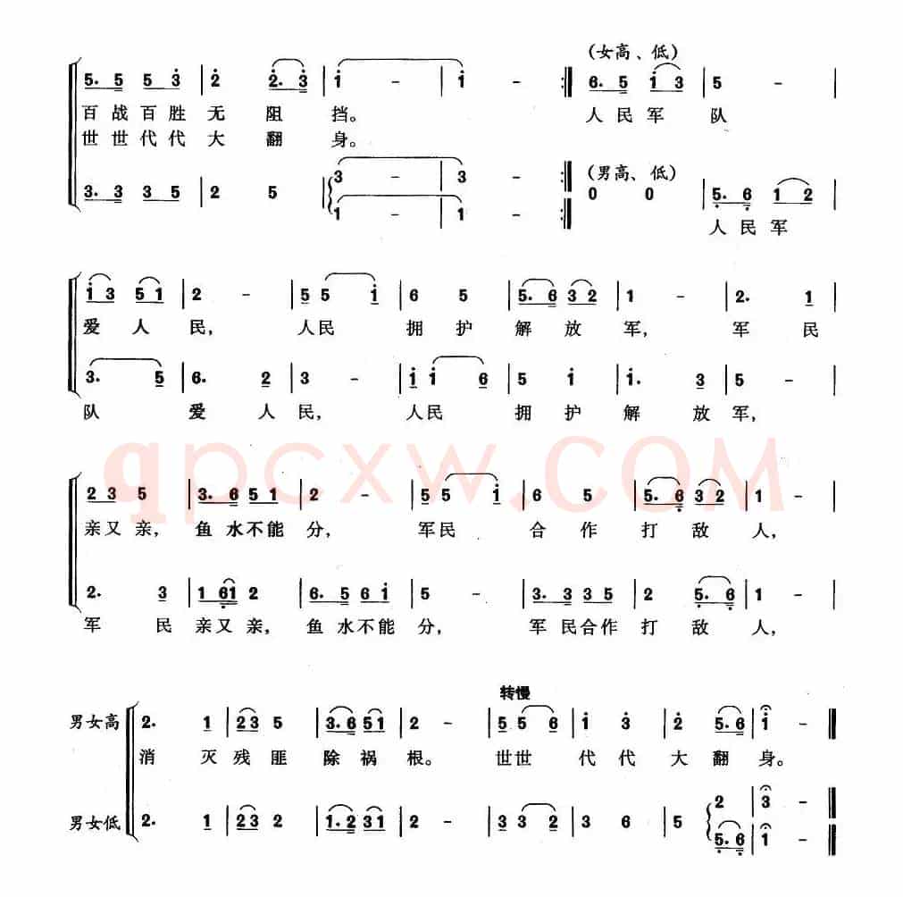 军民亲又亲（电影《林海雪原》插曲）