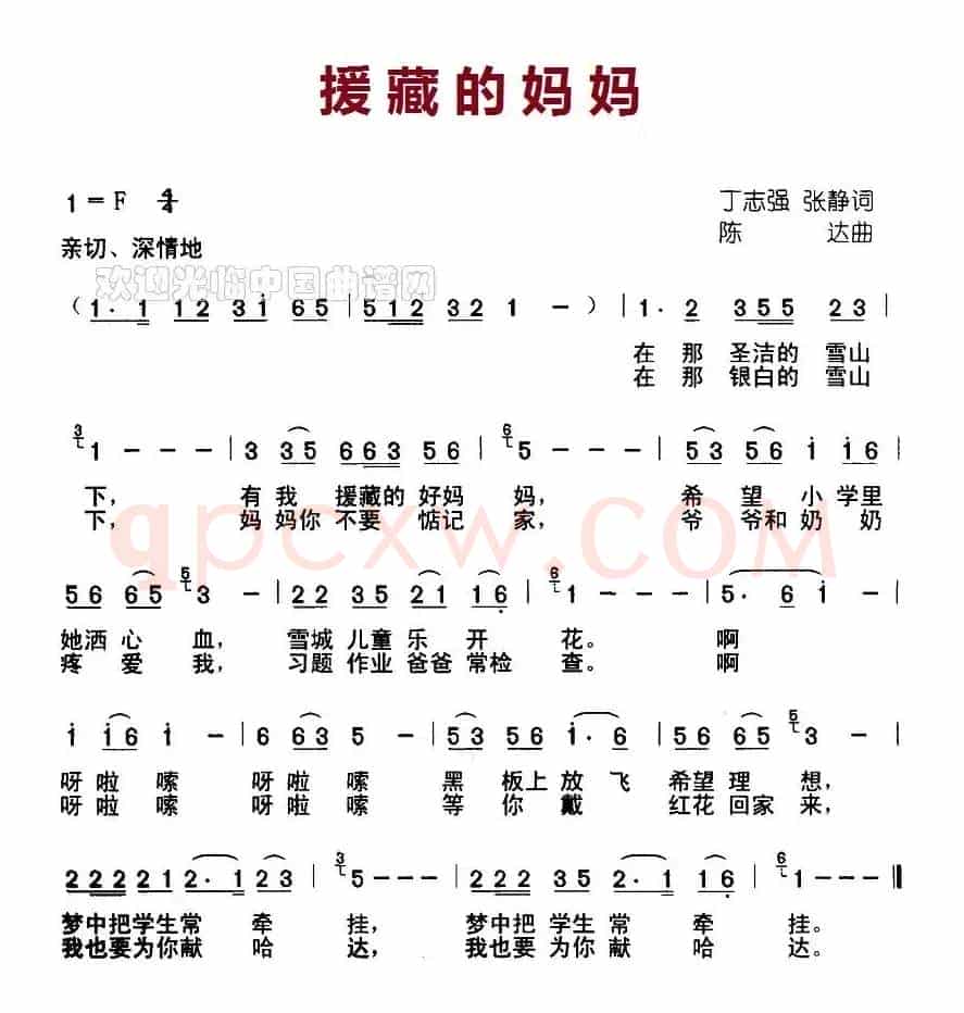 援藏的妈妈（丁志强、张静词 陈达曲）