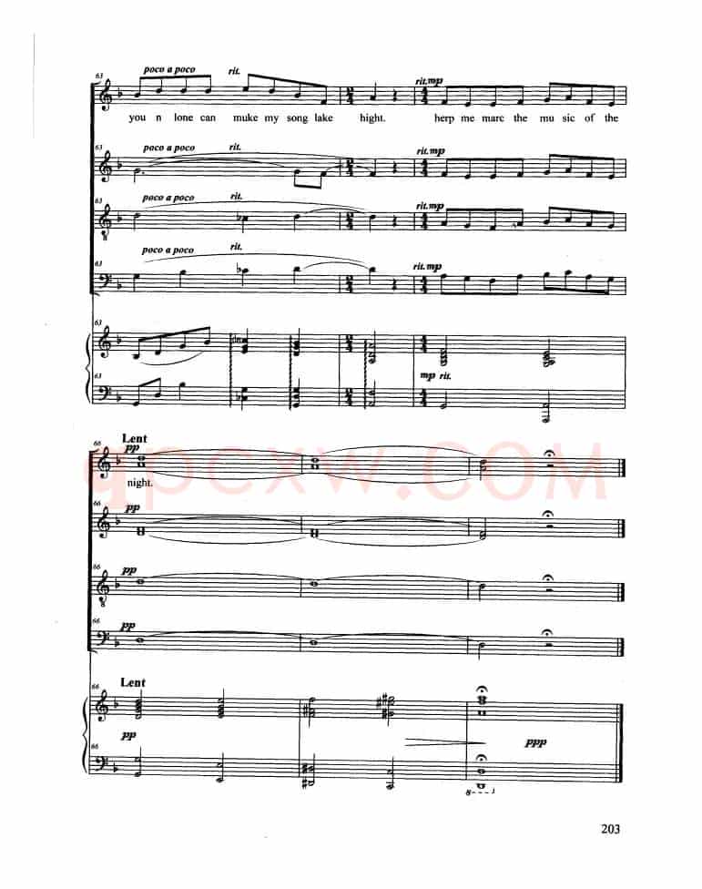 The Music of The Night（合唱 正谱）