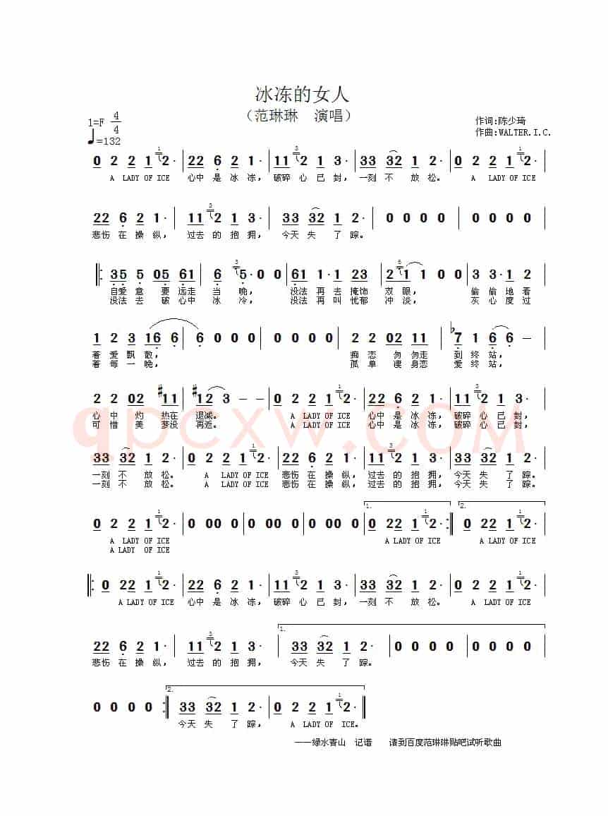 冰冻的女人