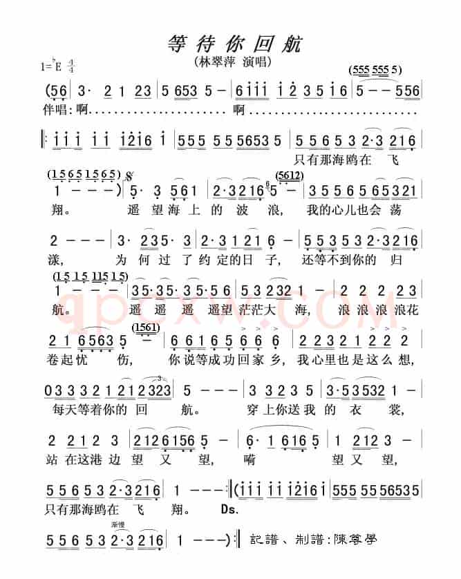 等待你回航