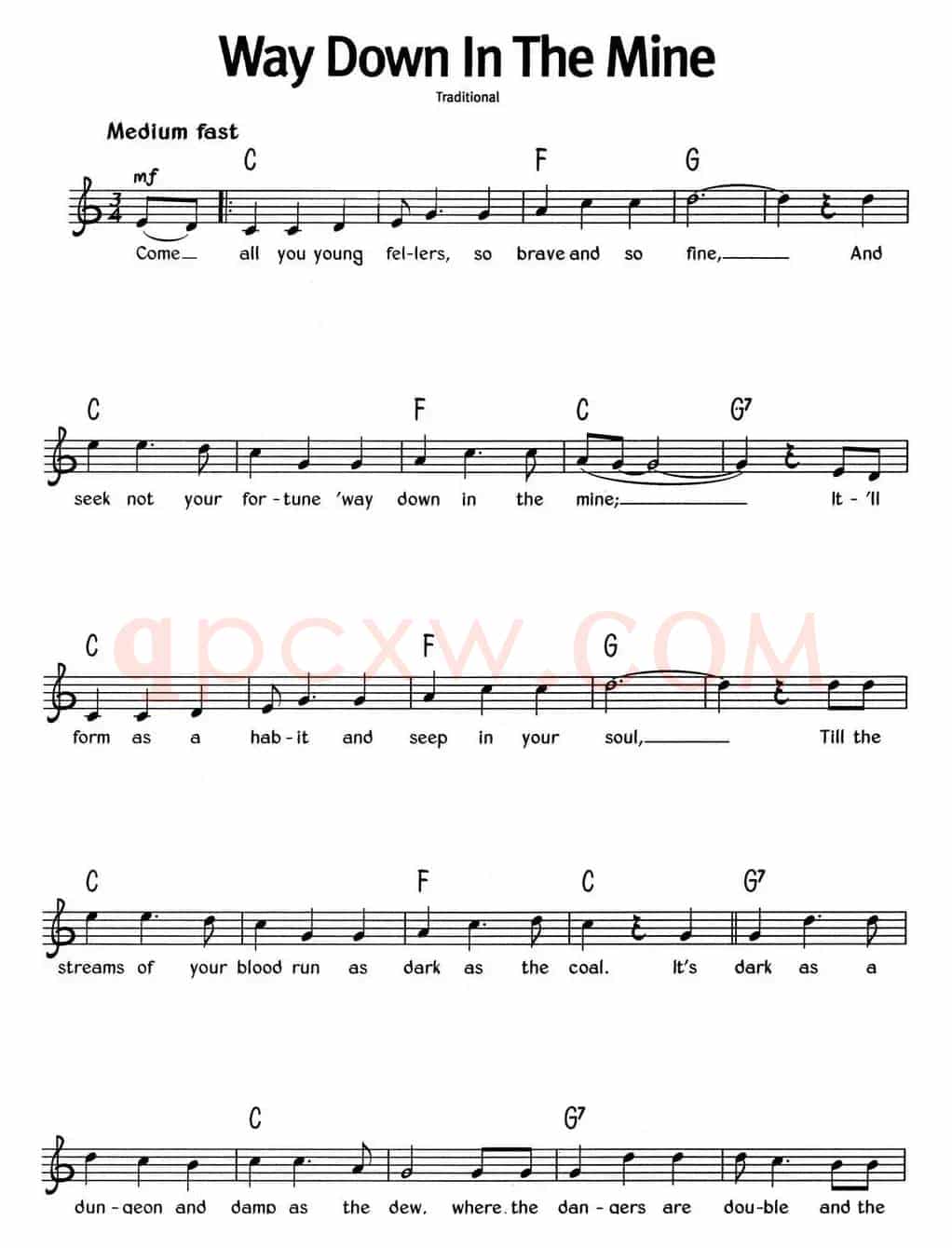 蓝调音乐：Way Down In The Mine