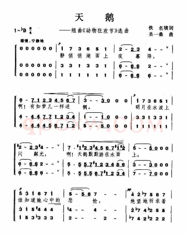 天鹅——组曲《动物狂欢节》选曲