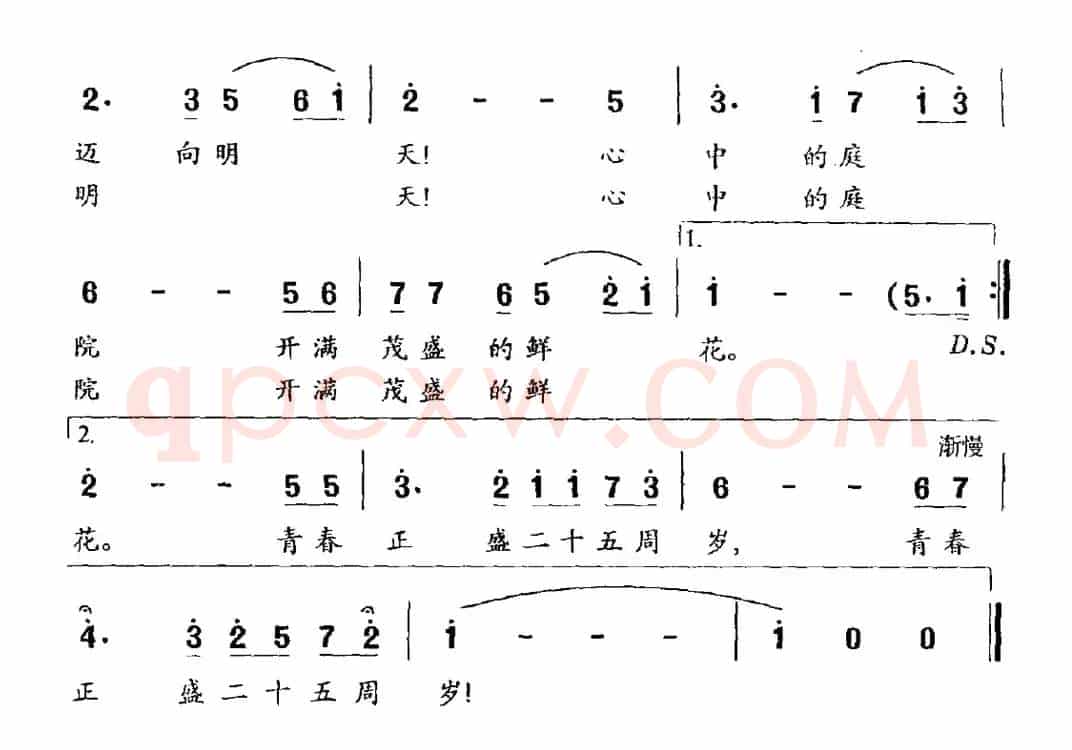 青春正盛（为中日邦交正常化25周年而作）