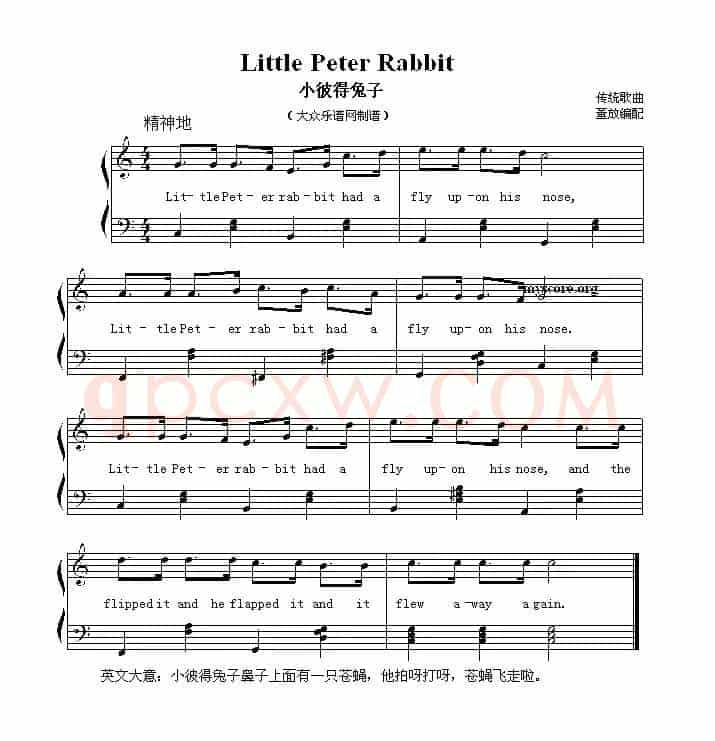 Little Peter Rabbit（小彼得兔子）（英文儿歌弹唱）