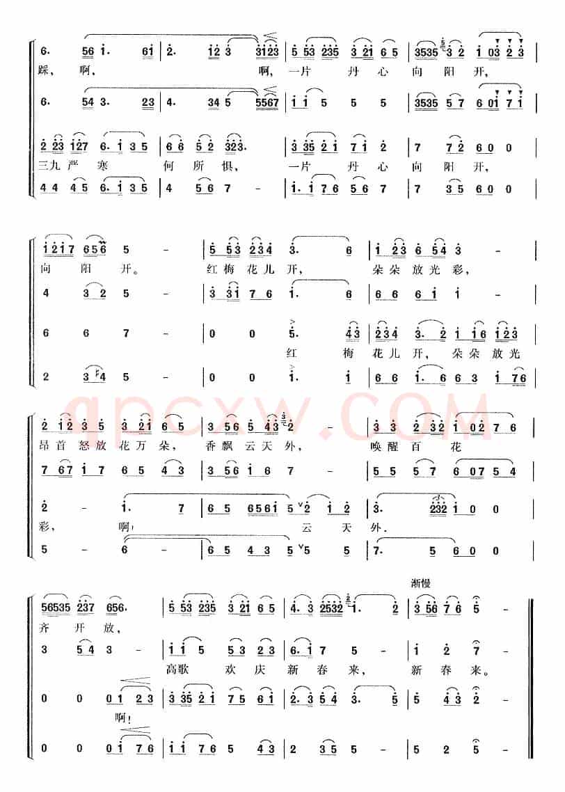 红梅赞（歌剧《江姐》选曲）