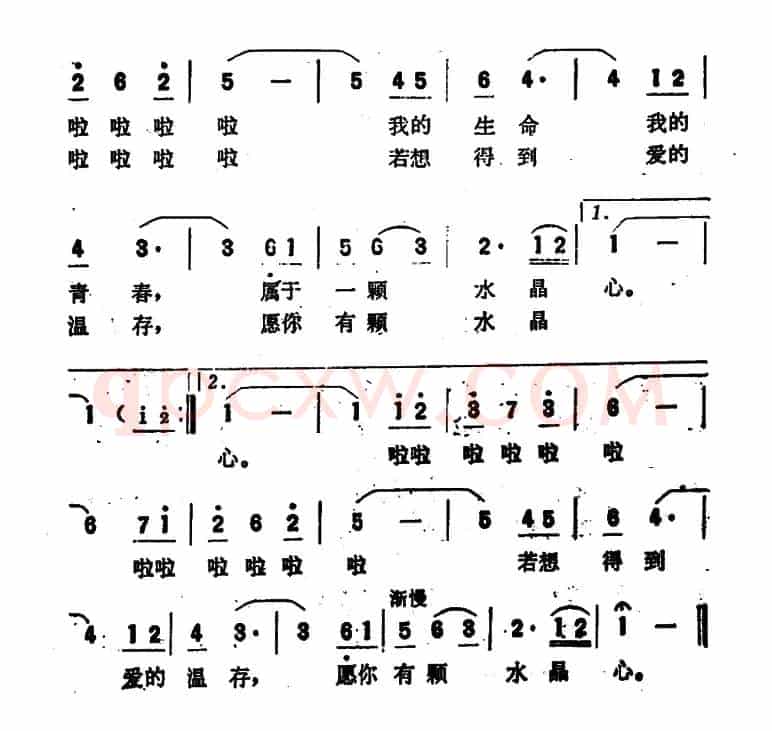 愿你有颗水晶心（故事影片《水晶心》主题歌）