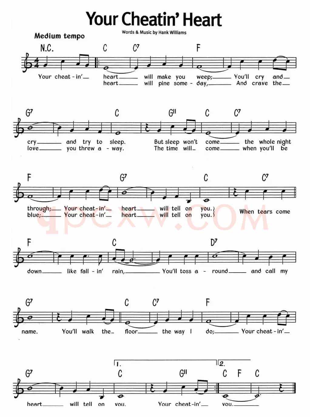 蓝调音乐：Your Cheatin' Heart