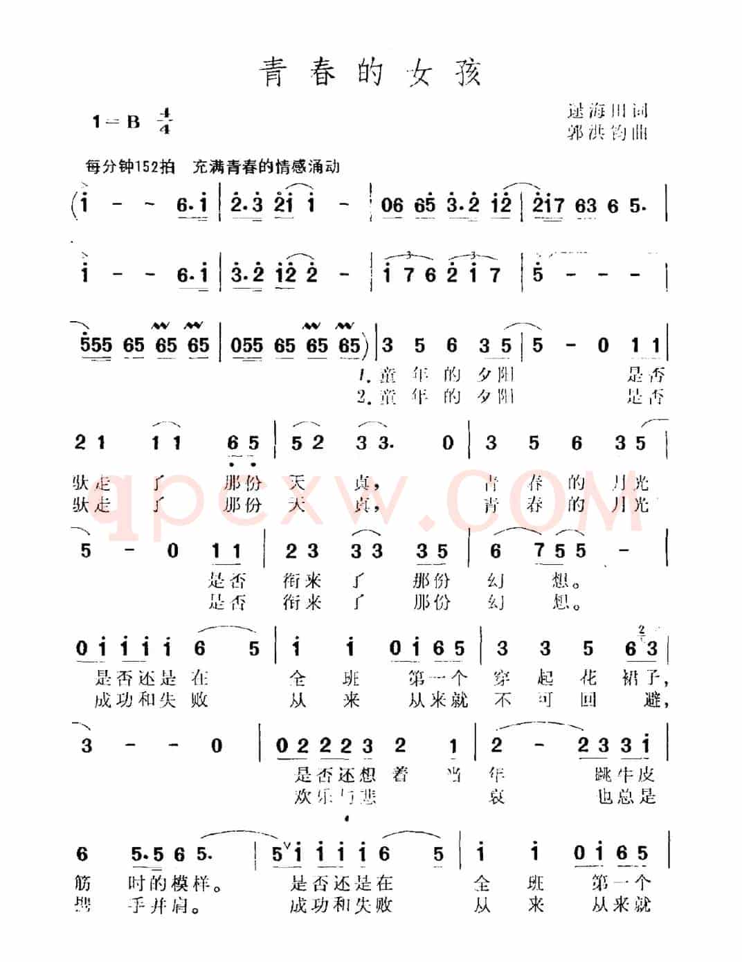 青春的女孩