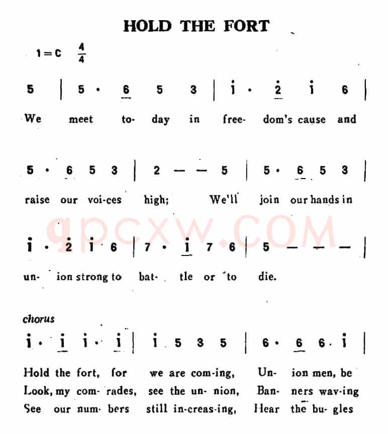[美]HOLD THE FORT（坚守堡垒）