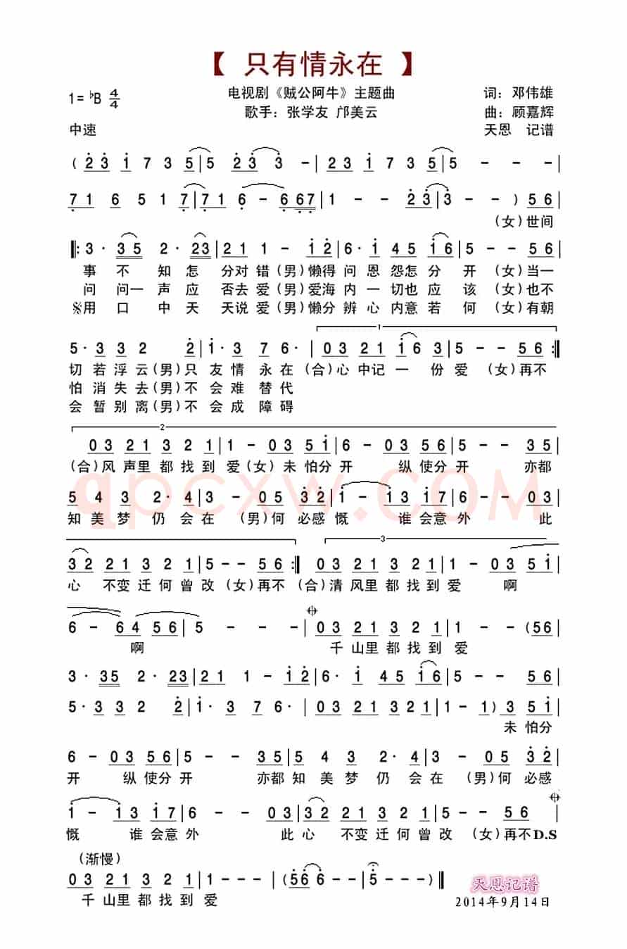 只有情永在(电视剧《贼公阿牛》主题曲)