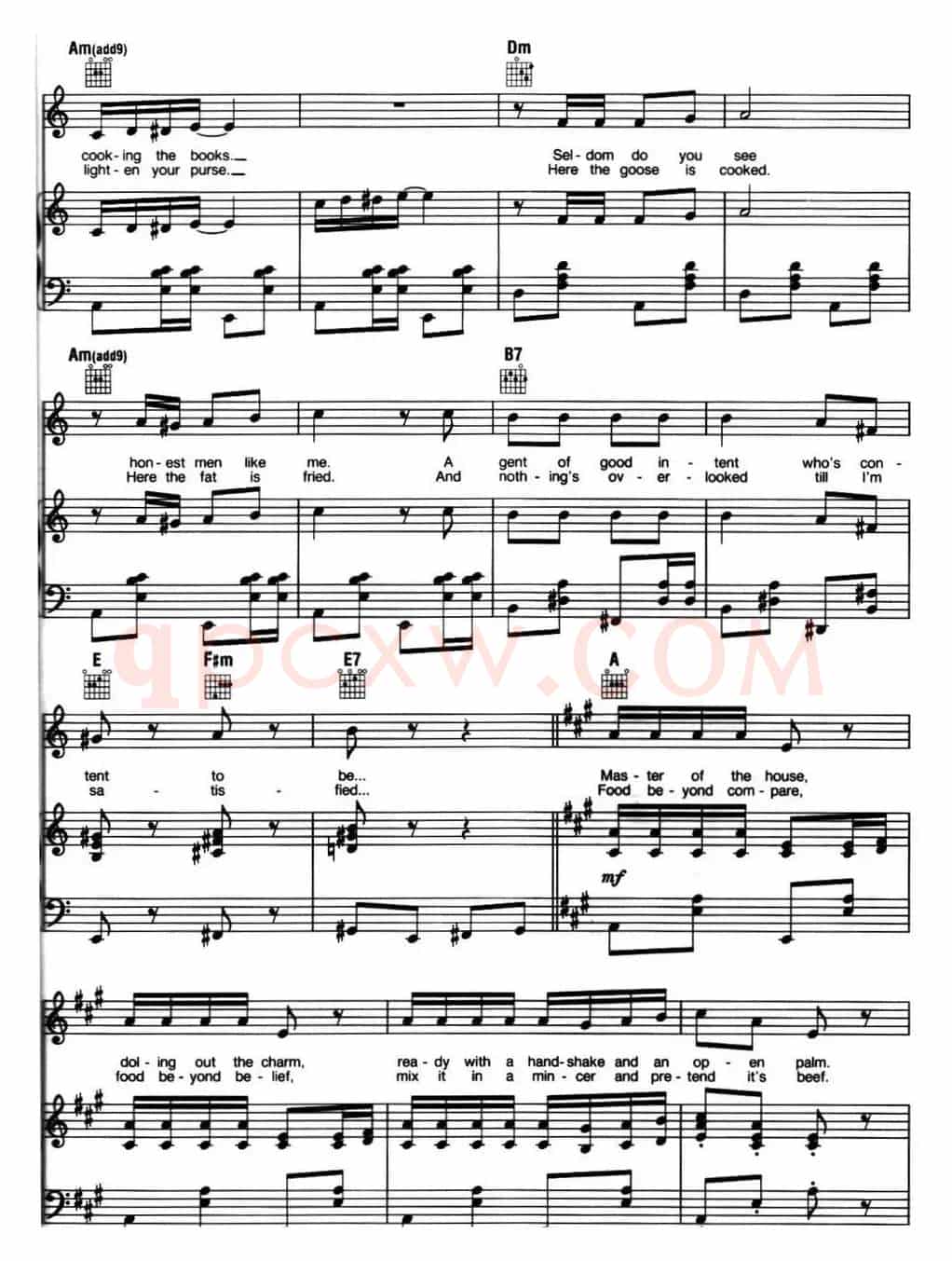 Master of the House (音乐剧《悲惨世界》(Les Miserables)选曲、正谱 )