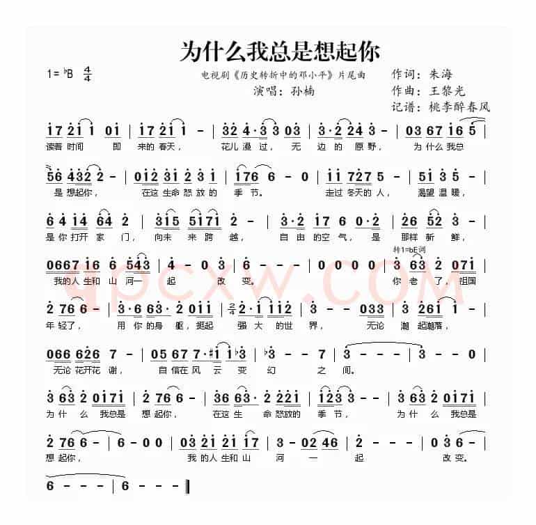 为什么我总是想起你(电视剧《历史转折中的邓小平》片尾曲)