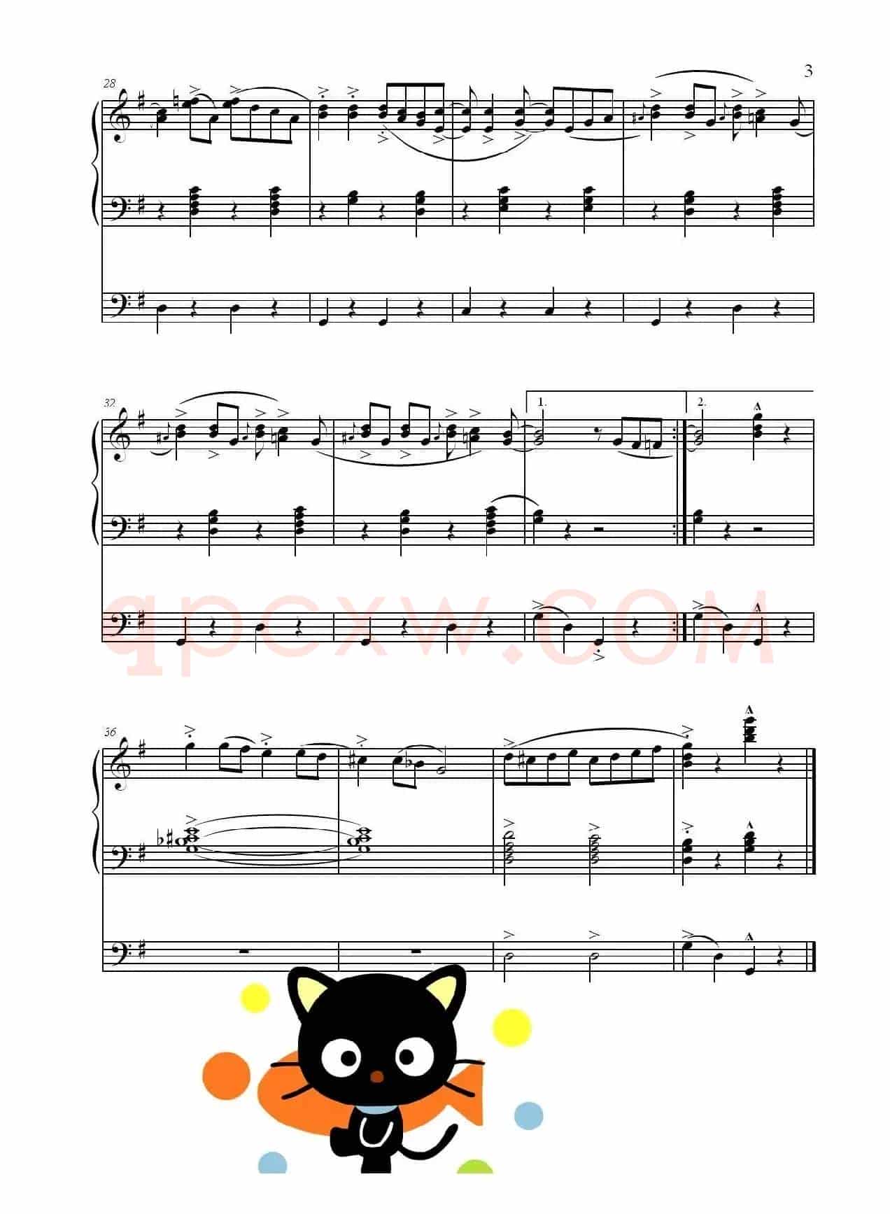 猫之步态舞（双排键电子琴曲）