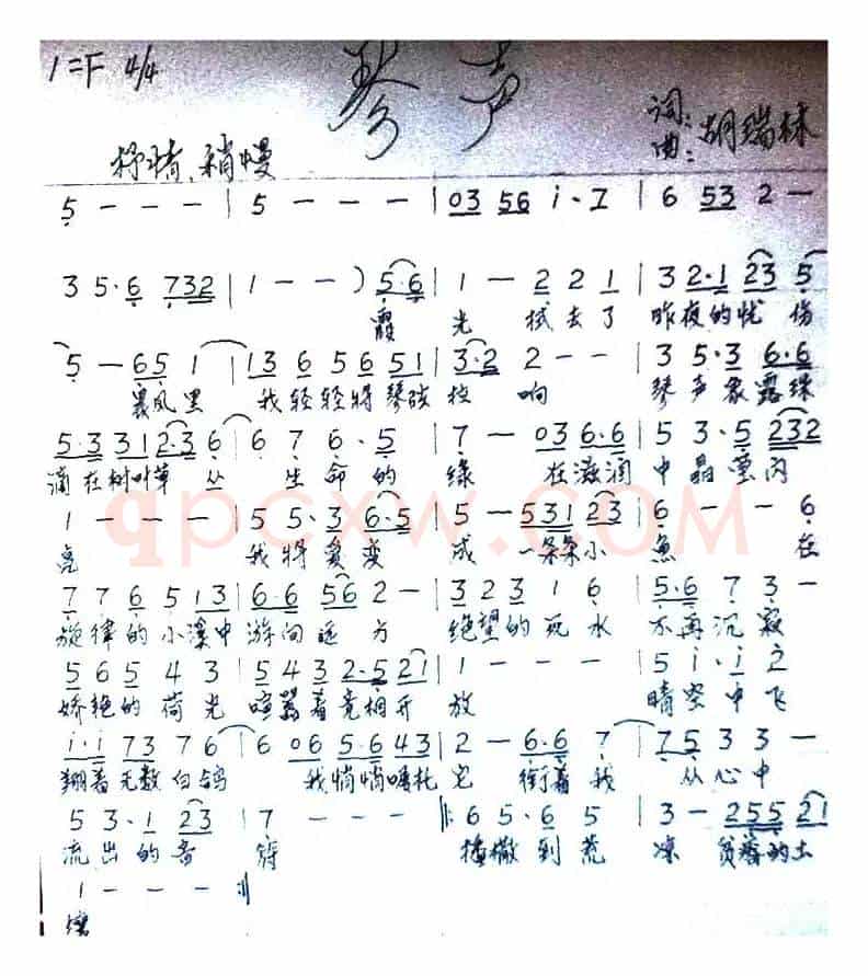 琴声（胡瑞林词曲）