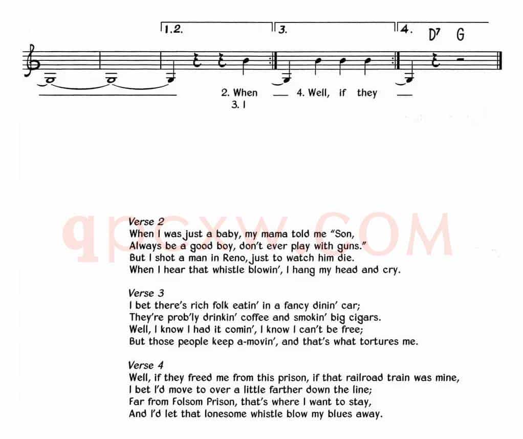 蓝调音乐：Folsom Prison Blues