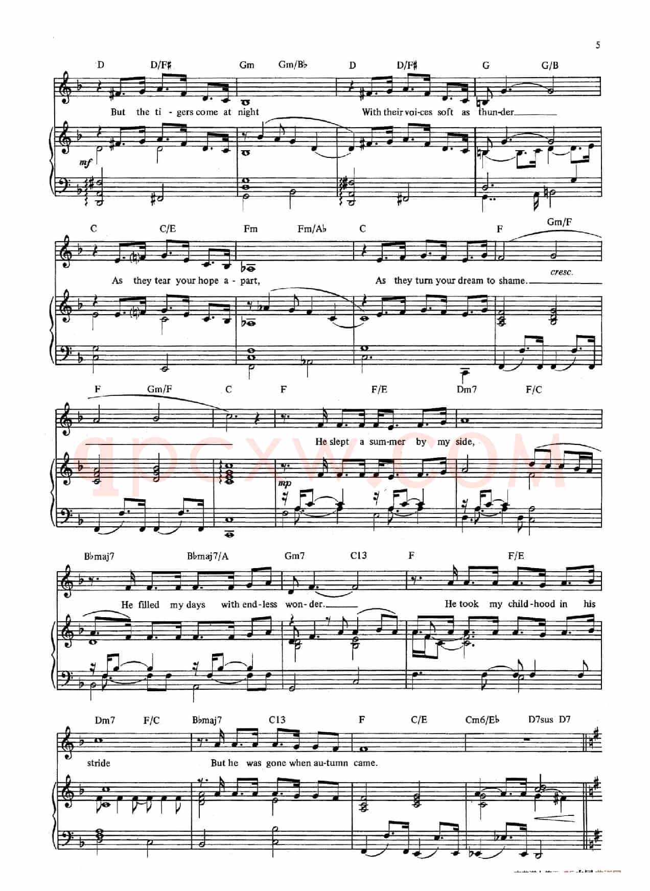 I Dreamed a Dream (音乐剧《悲惨世界》(Les Miserables)选曲、正谱 )