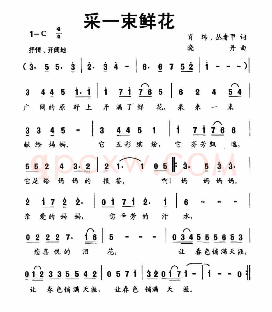 采一束鲜花