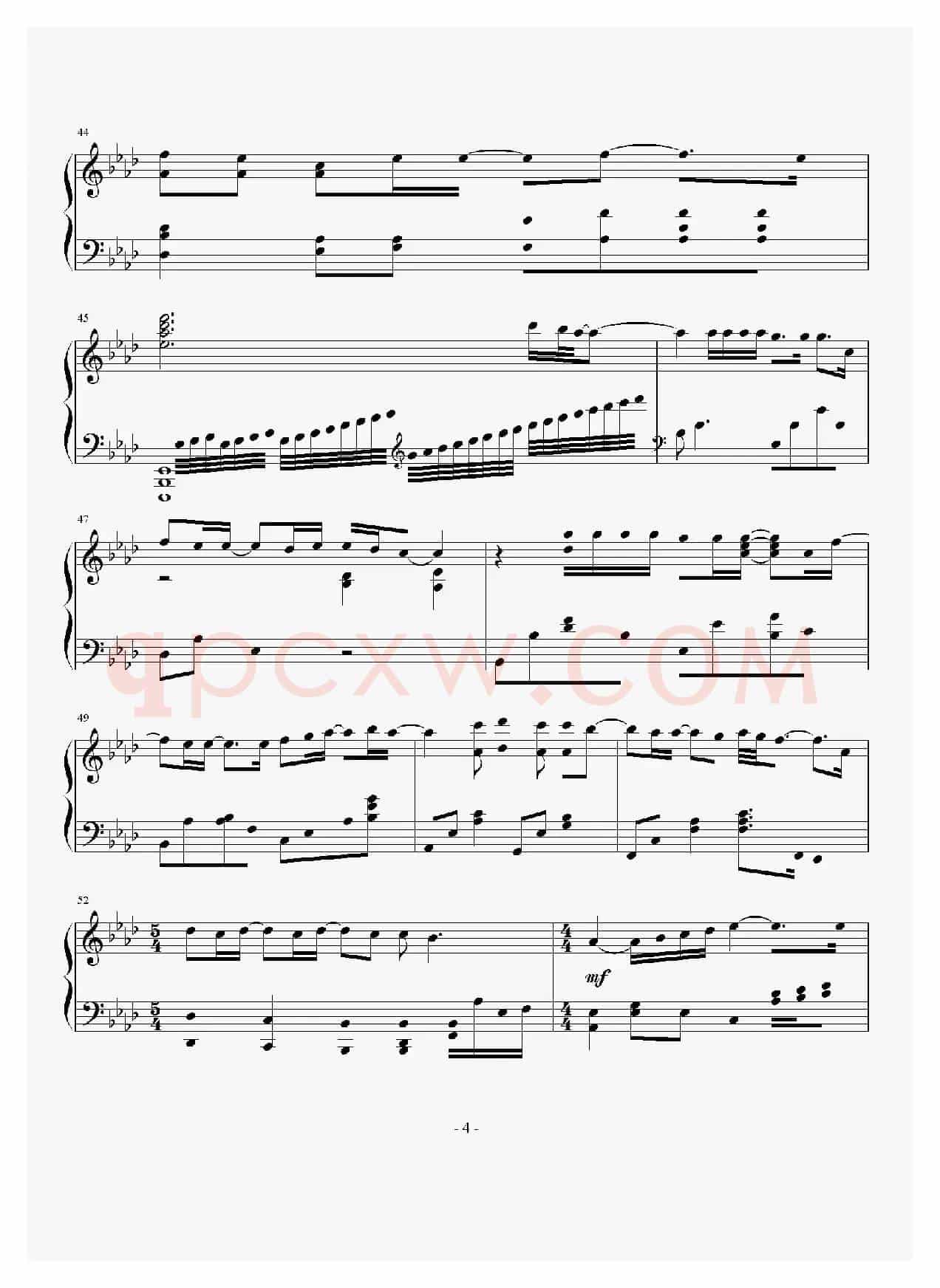 there you will be(《珍珠港》主题曲、钢琴谱)