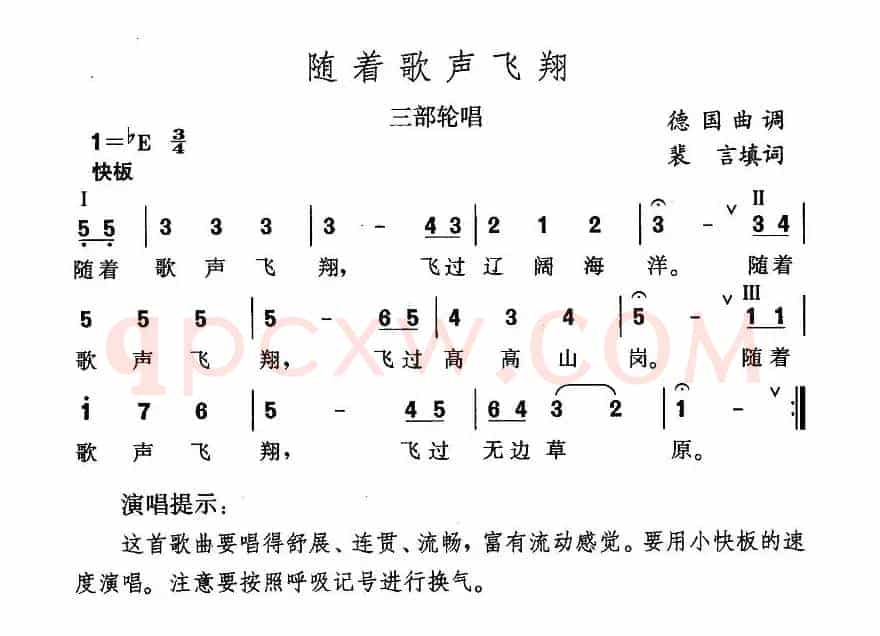 随着歌声飞翔（裴言填词版）