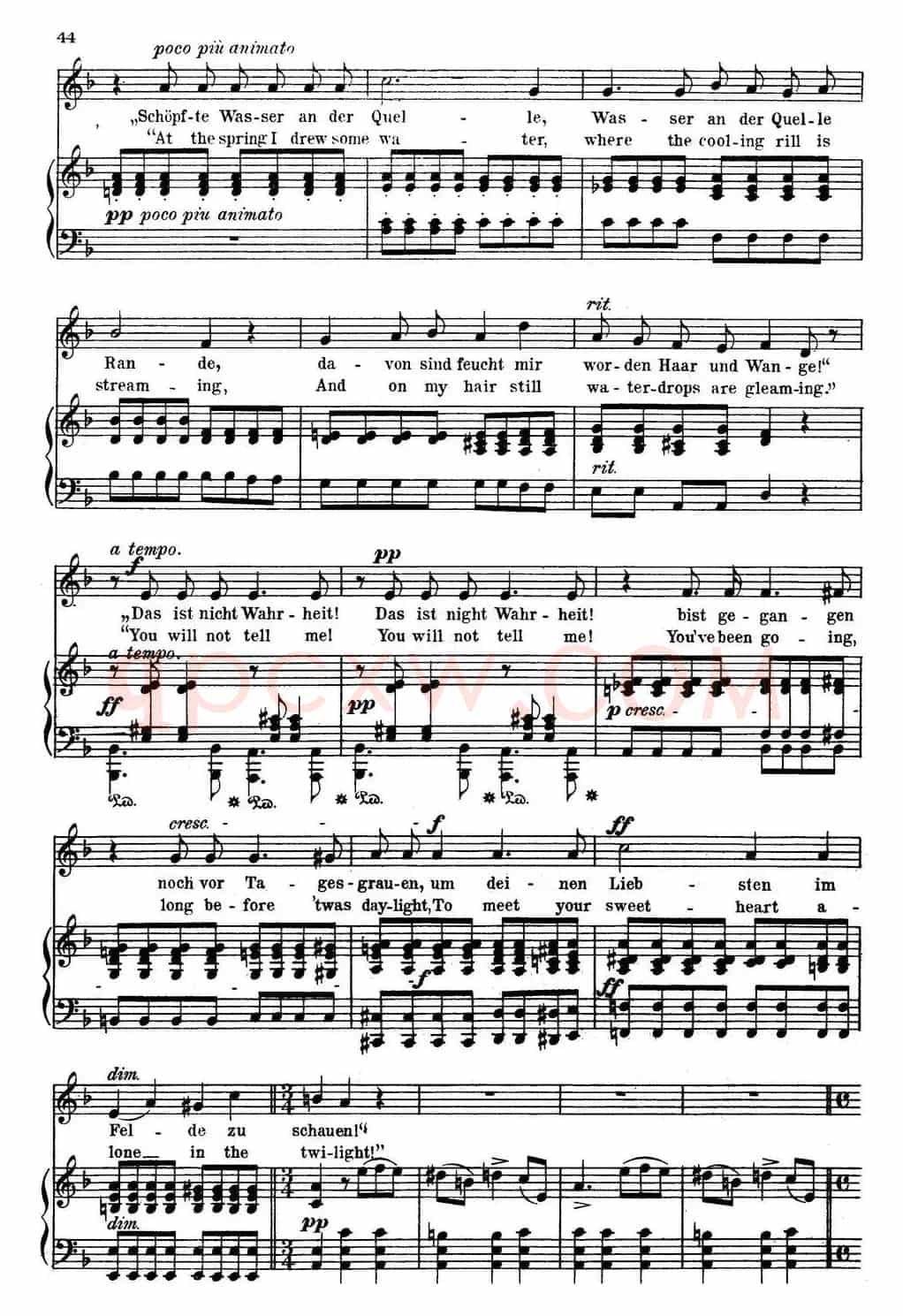Chopin-17 Polish Songs Op.74,No.16(Lithauisches Lied. Lithuanian Song.)(钢琴伴奏谱)