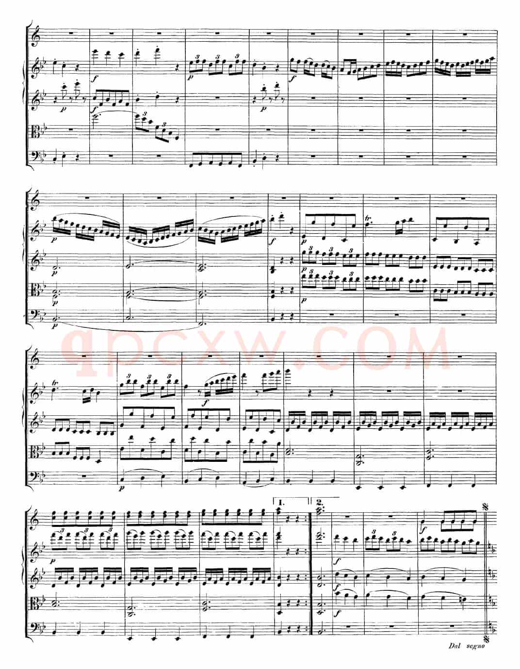 Mozart《A Musical Joke，K.522》（总谱）