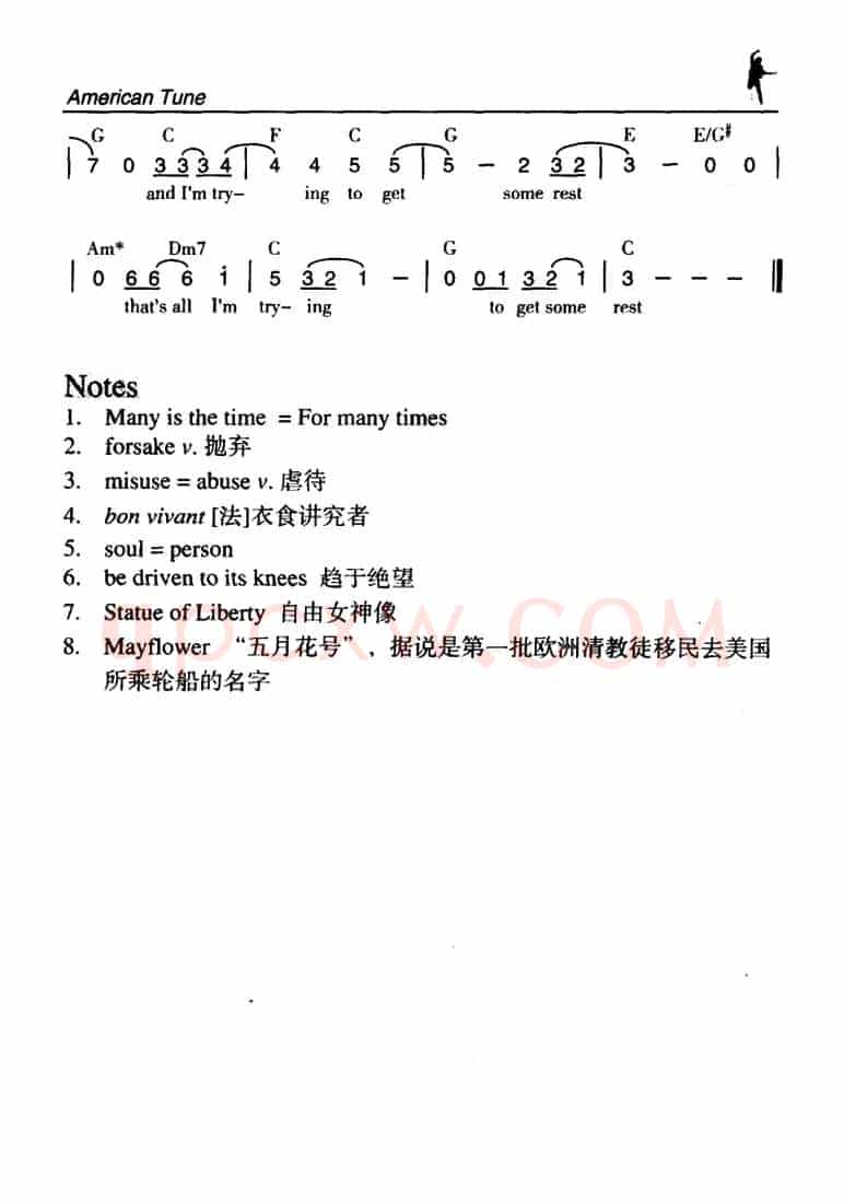 American Tune（美国曲调）