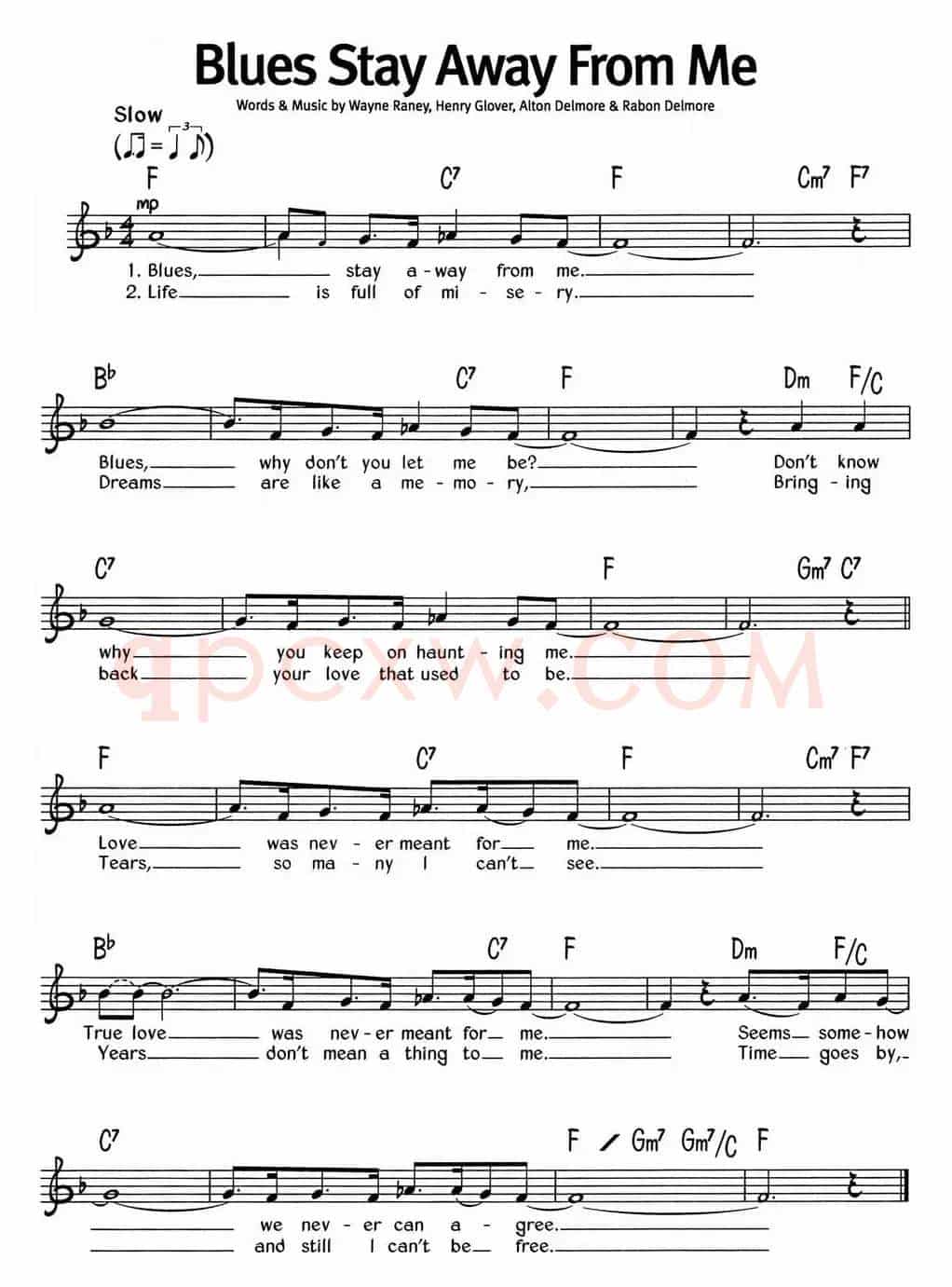 蓝调音乐：Blues Stay Away From Me
