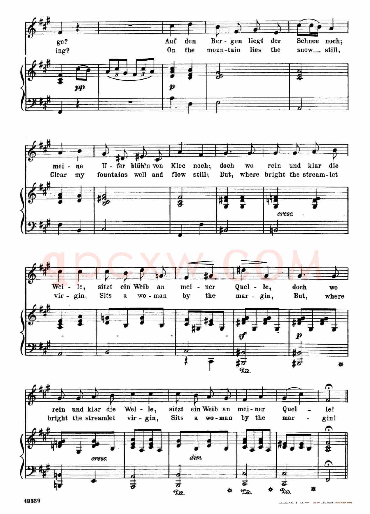 忧愁的小溪 Trube Wellen(正谱)