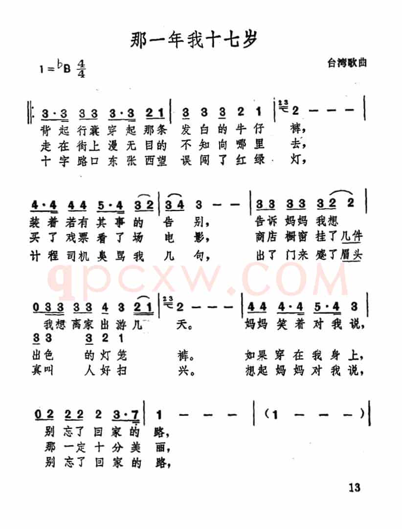 那一年我十七岁