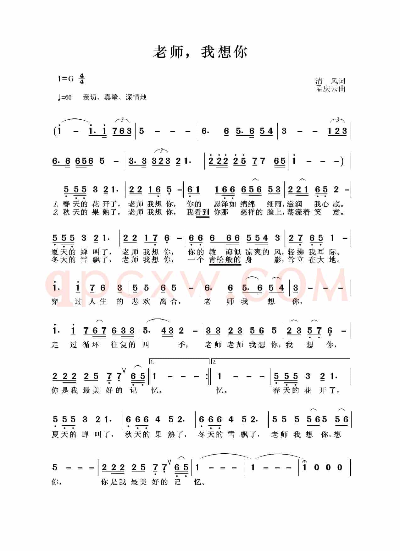老师，我想你