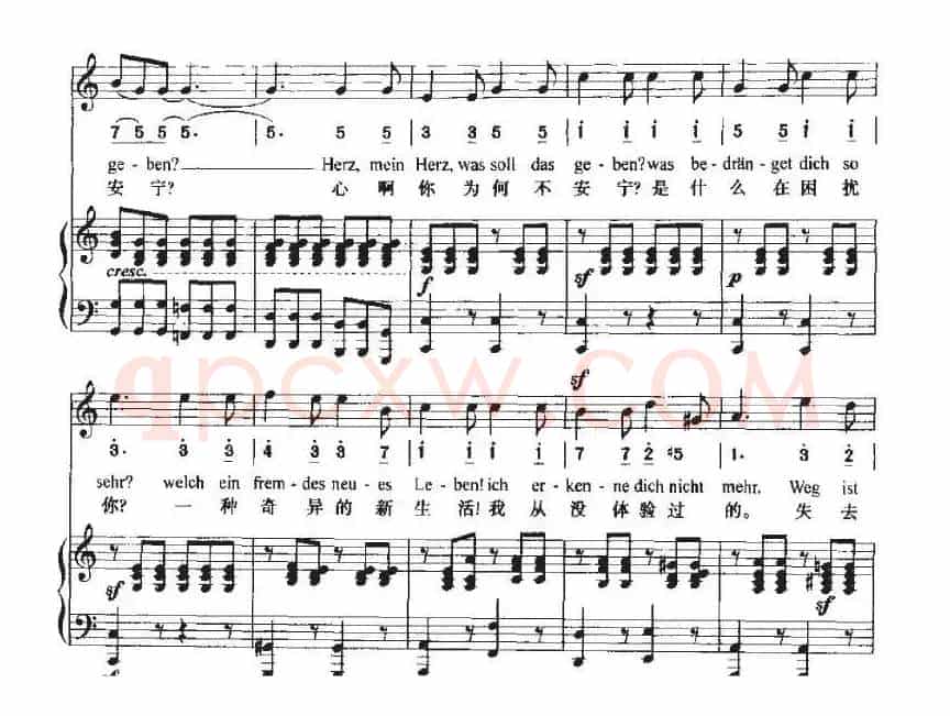 Neue Liebe，Neues Leben（新的爱情，新的生活）（中外文对照、正谱+简谱）