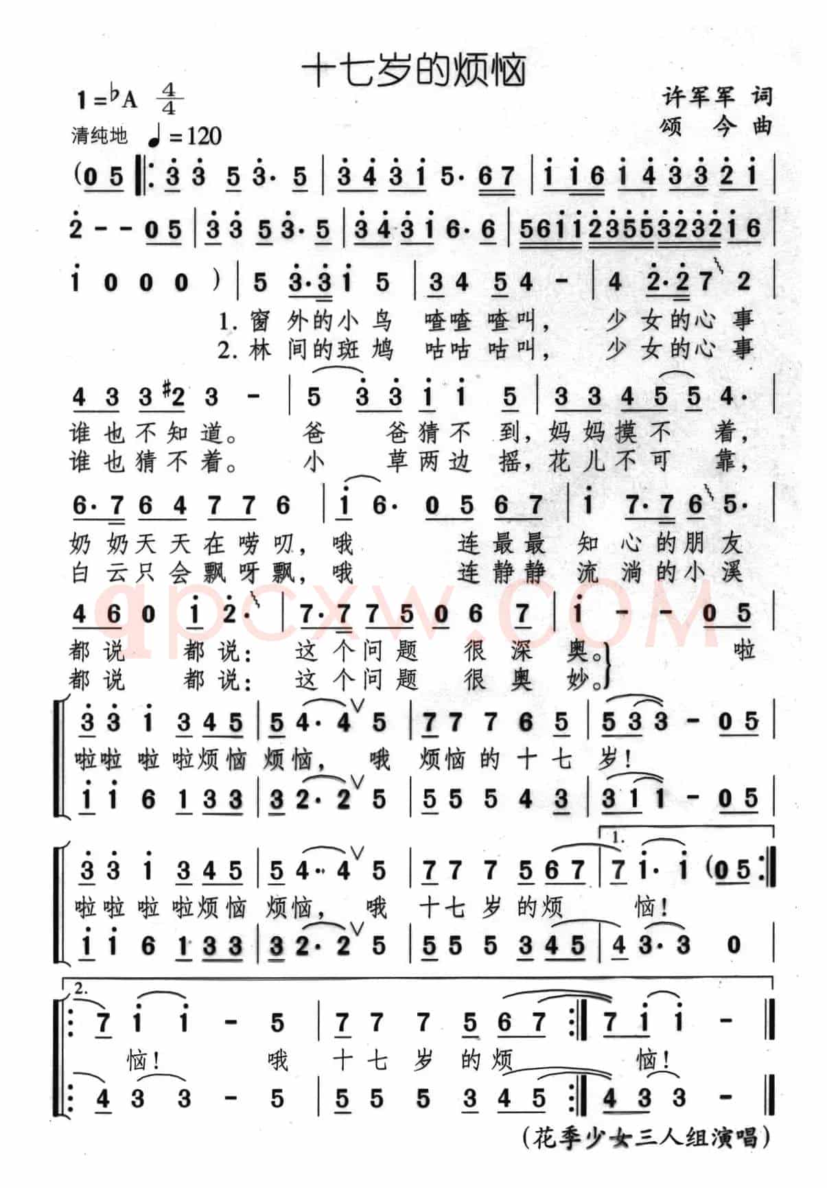 十七岁的烦恼