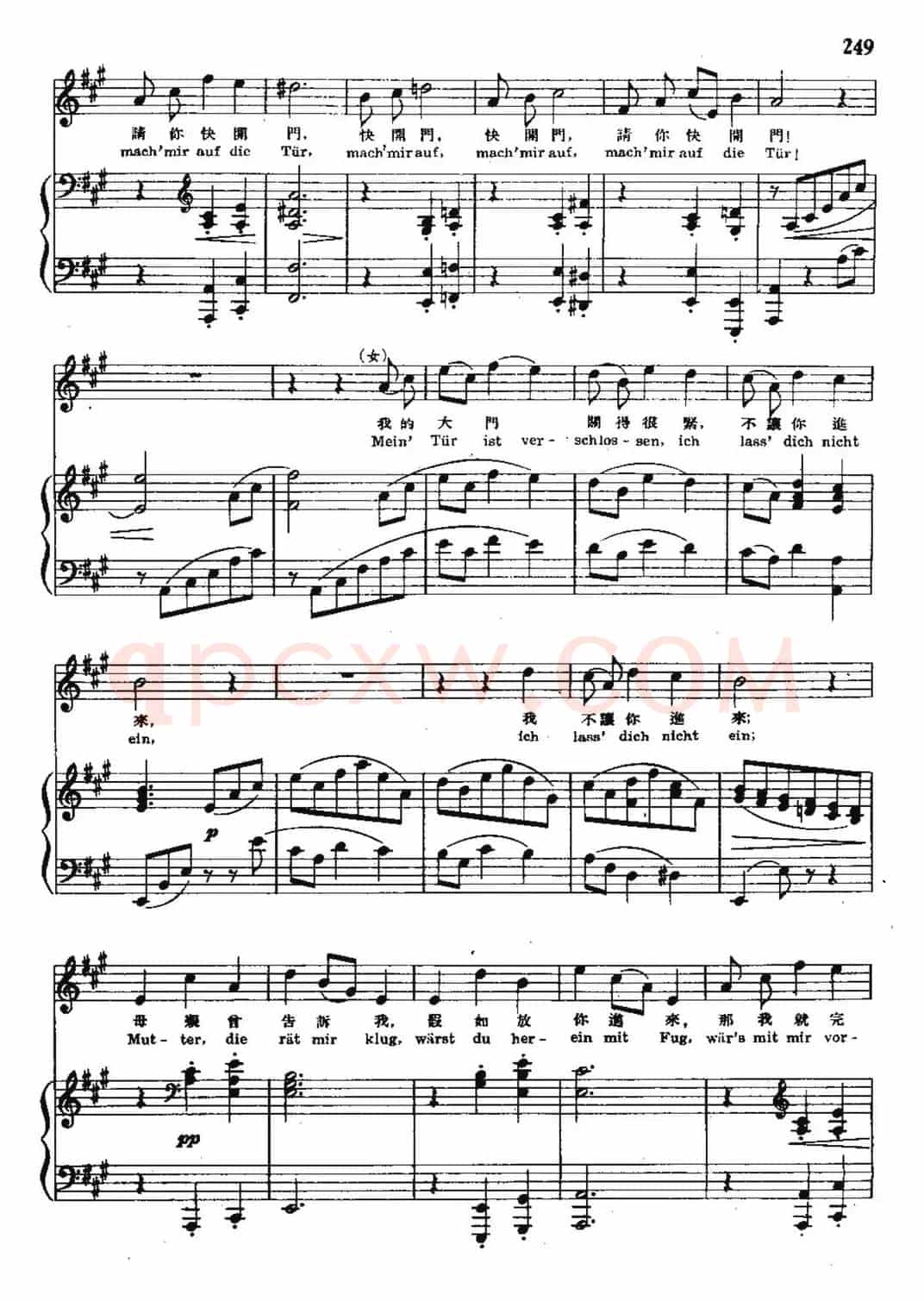[德]徒然的小夜曲（中外文对照、正谱）