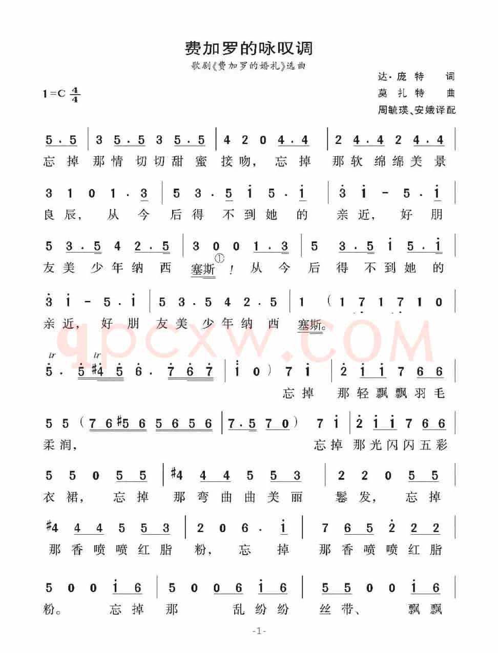 [意]费加罗的咏叹调（歌剧《费加罗的婚礼》选曲）