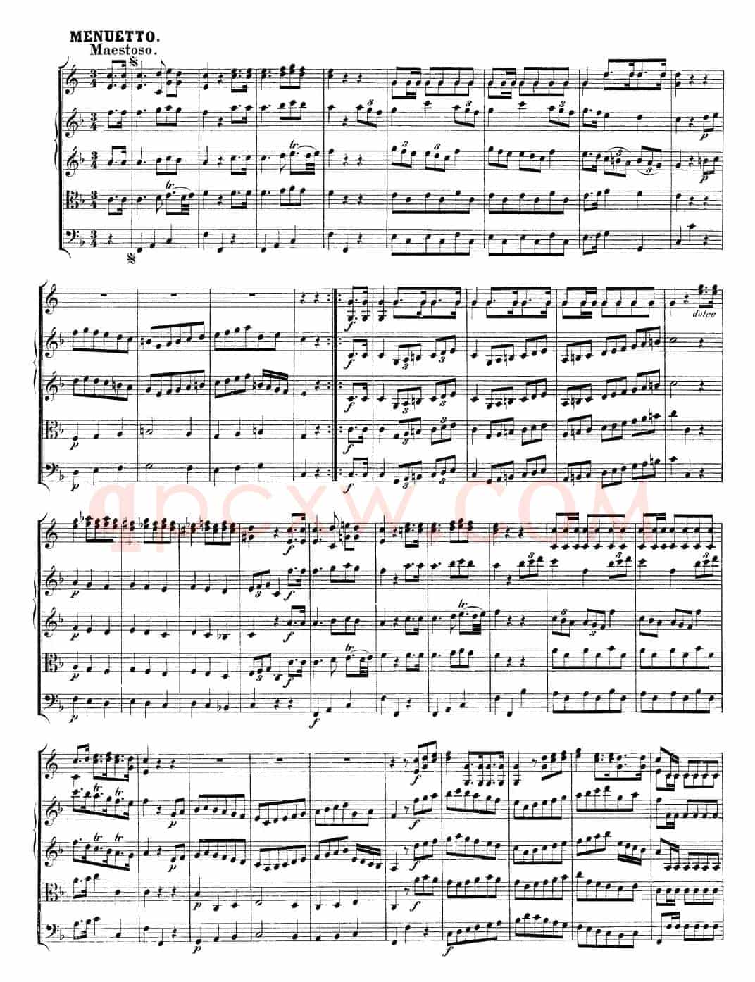 Mozart《A Musical Joke，K.522》（总谱）