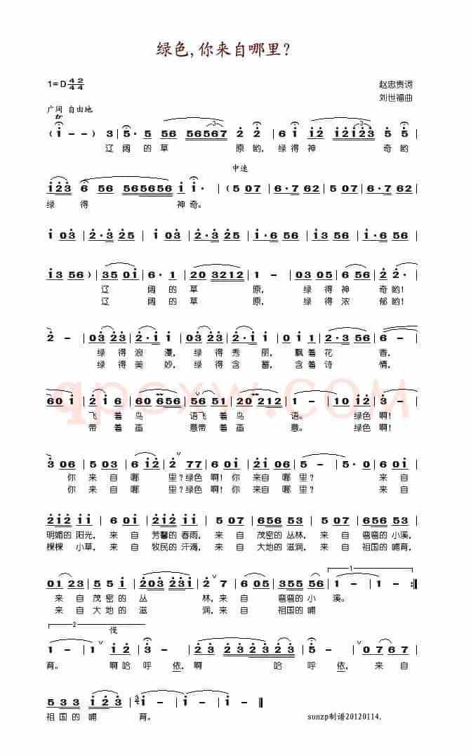 绿色，你来自哪里？