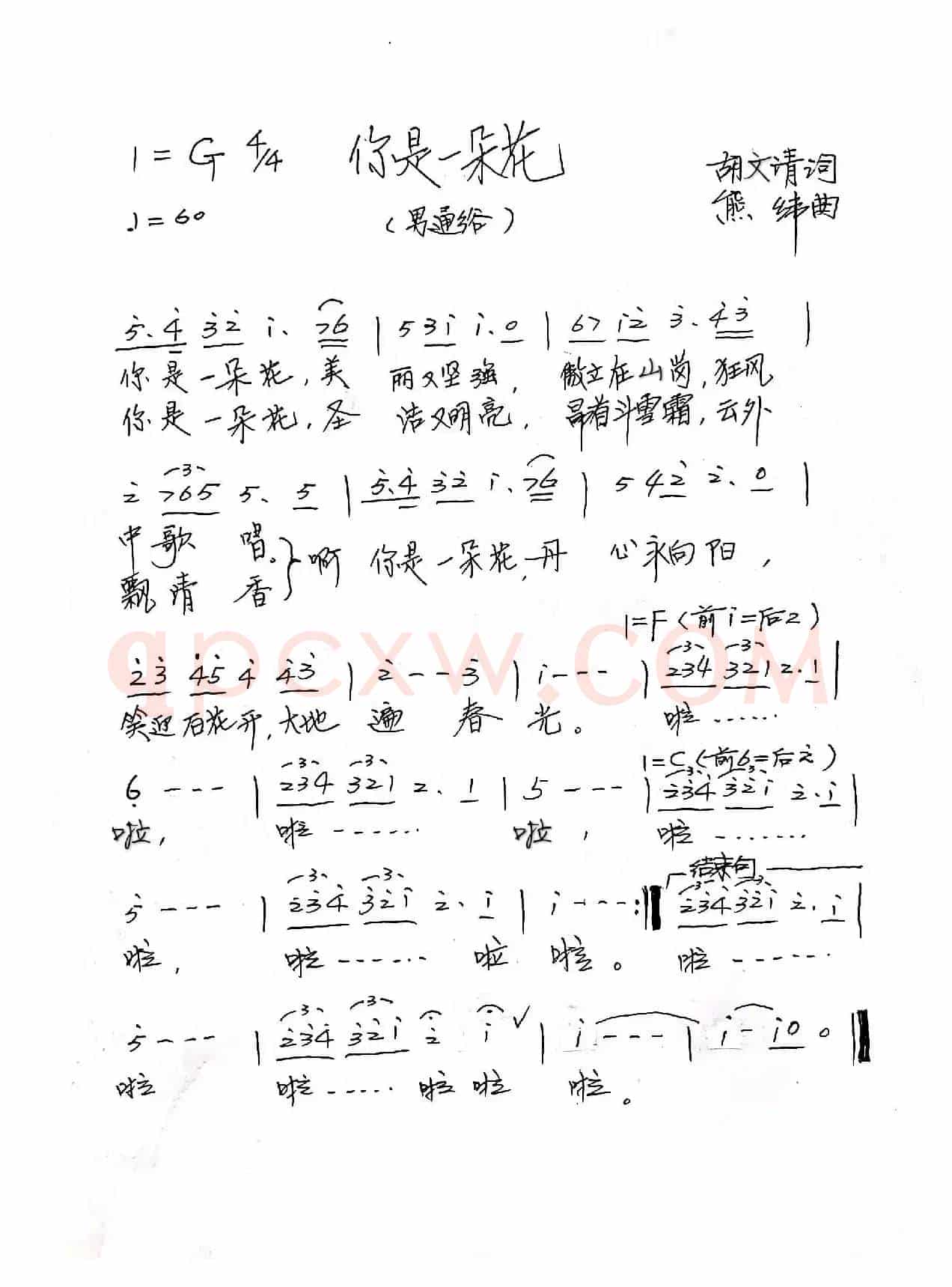 你是一朵花