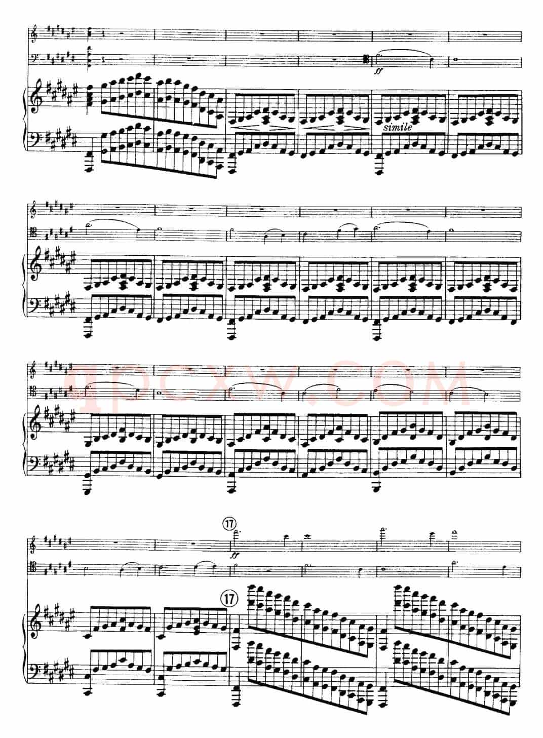 Franck《Piano Trio Op.1 No.1,F-sharp minor》(Ⅲ、小提琴+大提琴+钢琴伴奏)