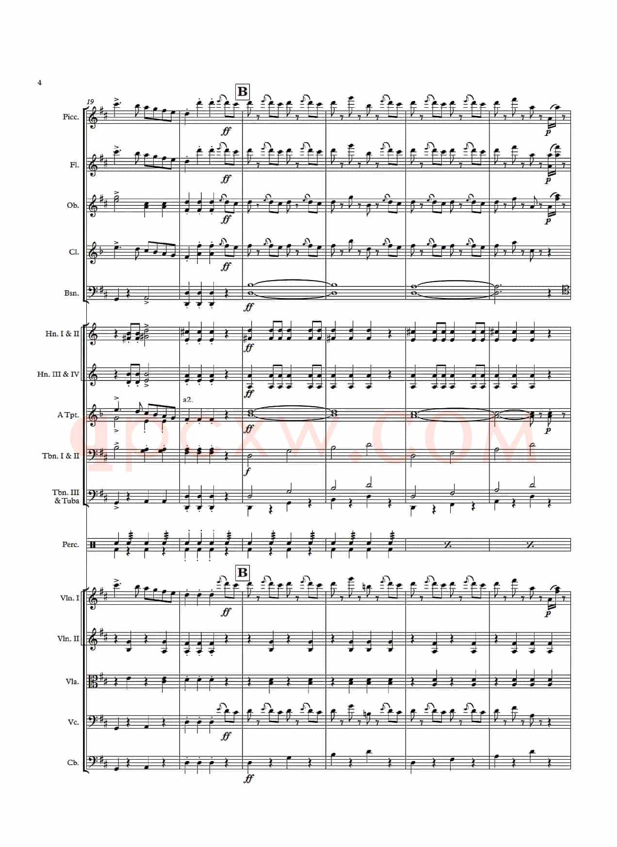《拉德斯基进行曲》总谱（配器：Leopold Weninger）