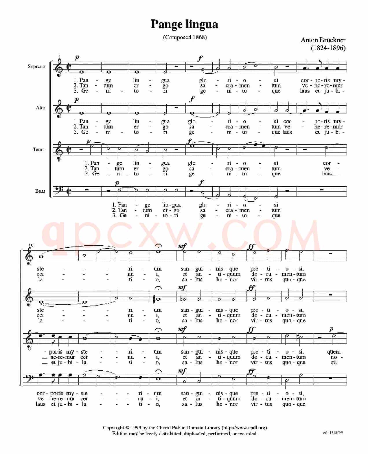 Pange lingua（混声合唱）