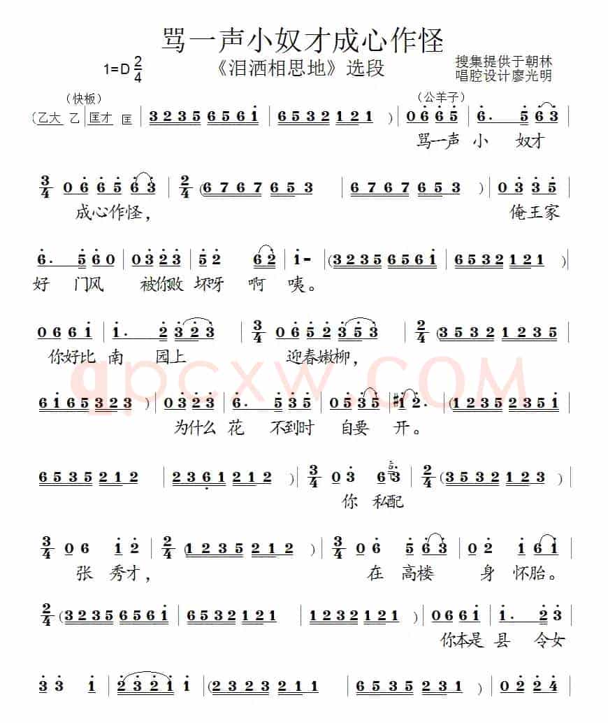 [泗州戏]骂一声小奴才成心作怪（《泪洒相思地》选段（公羊子）词牌）