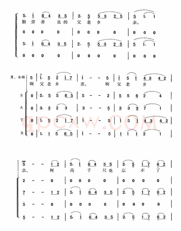 父老乡亲（石顺义词 王锡仁曲 冯晓阳编合唱）