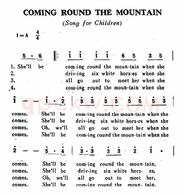 COMING ROUD THE MOUNTAIN（当她来得的时候）