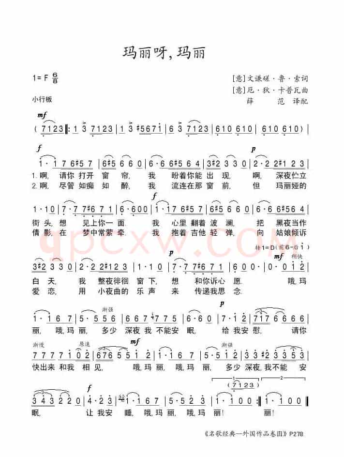玛丽呀，玛丽
